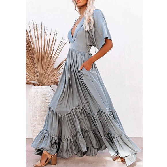 🎉HP🎉NWT Boho Batwing Sleeve Swing Dress - Picture 2 of 6